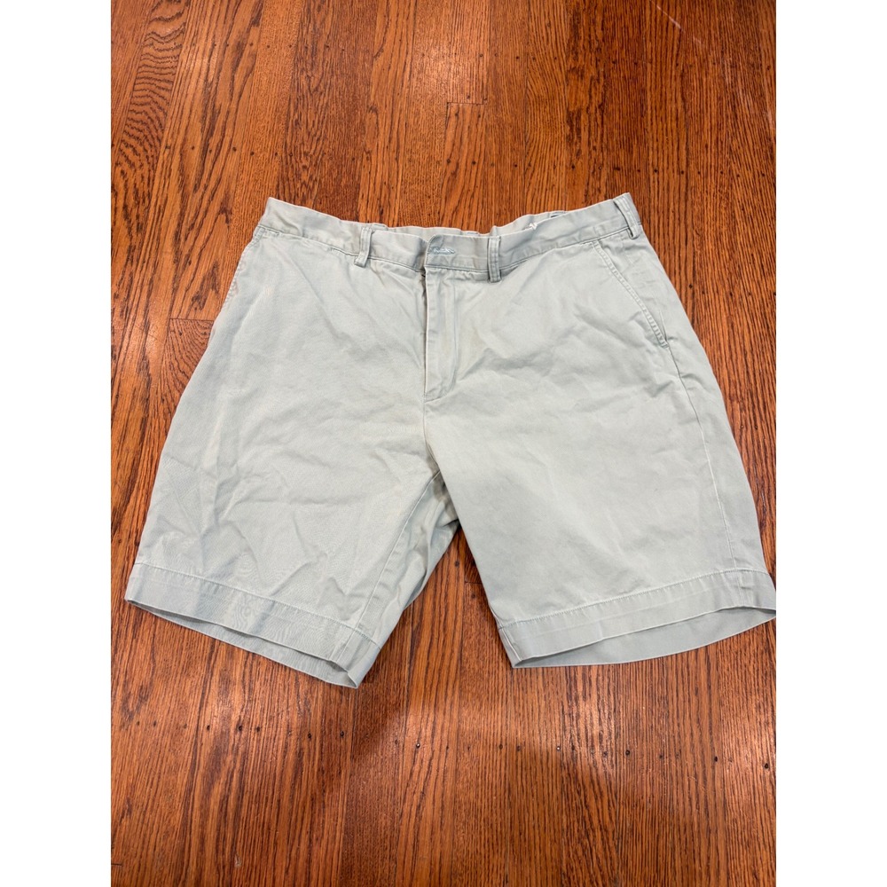Polo Ralph Lauren Mens Chino Shorts Size 38 Light Green Cotton Twill Flat Front